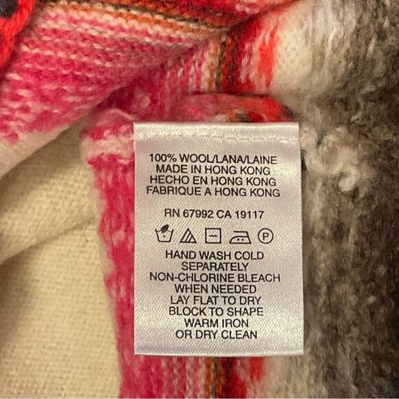 Sigrid Olsen Sport 100% Wool Sweater Cardigan Aztec Southwest Blanket Sz S - Picture 7 of 14